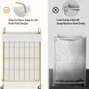 Laundry Hamper with Wheels, 90L Laundry Basket with Handle, Laundry Sorter with Removable Liner Bag