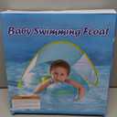 Free Swimming Baby Inflatable Baby Swim Float with Sun Canopy Size Improved Infant Pool Floaties Swimming Pool Toys for The Age of 3-36 Months(Blue, Small)