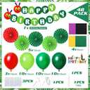 Green Caterpillar-Shaped Balloon Arch Kit 46Pcs Latex Happy Birthday Decorations Balloon Garland Kit for Birthday Baby Shower Themed Party Decorations