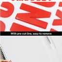 4 x 1 Inch Letter Stickers, 972 Pieces Alphabet Number Symbol Stickers, Self Ahesive Vinyl Letter Sticker Decals for Scrapbooking, Sign, Water Bottle(Red)