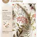 Corduroy Throw Pillow Covers 18x18 - Set of 2 Decorative Spring Pillow Covers with Zipper Farmhouse Decor Cottage Throw Pillowcases for Couch Sofa Living Room Home Bedroom, PK Floral