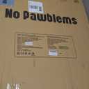 No Pawblems Free Standing Dog Gate with Door, 30'' Tall Foldable Dog Fence for Indoor & Outdoor, Up to 78 Inch Extra Wide Puppy Gate for Stairs, Hallways, Doorways, Deck, Yard (White, 3 Panels)