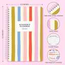 4 x Sweetzer & Orange Academic Planner 2025-2026  Student Planner for August 2025 to July 2026  Weekly & Monthly Layout  Sturdy Cover & Stickers  Multicolor Stripes Design  5.5 x 8.5 (Striped)