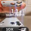 MAGIC JOHN 2 Pack Camera Lens Protector for iPhone 17 Pro Max, Full Coverage, Metal Aluminum Alloy Camera Lens Film, HD Clear, Scratch Resistant, Case-Friendly, Silver