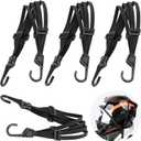 24inch Bungee Cord with Dual Hooks, 4Pack Multi-Purpose High Elastic Bungee Straps Four-Strand Split Tie Down for Luggage, Bike Securing Motorcycle Helmet