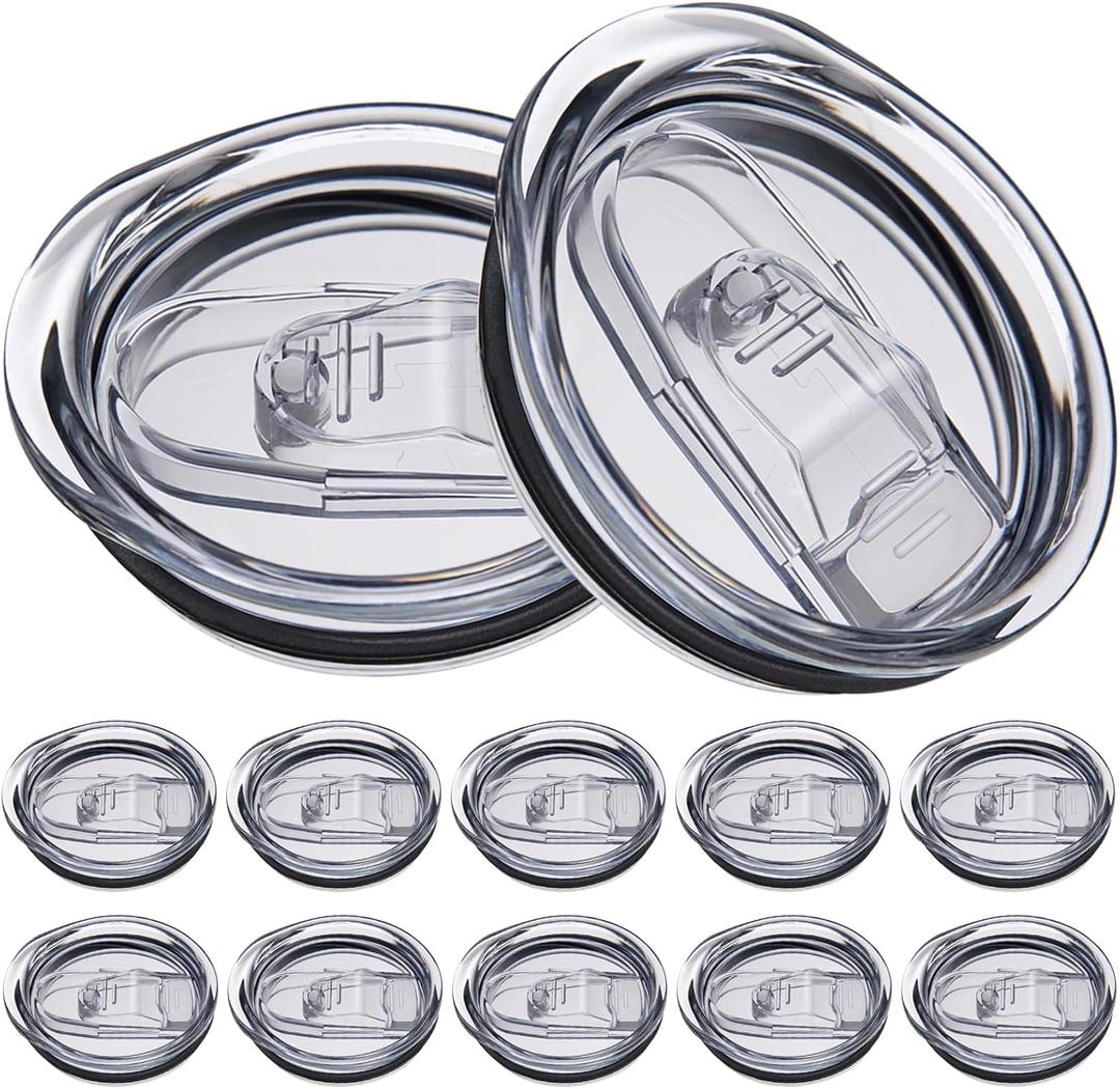 4 PCS 20 Ounce Tumbler Lid For Skinny Tumbler Lid Replacement,Splash Resistant Silicone Sliding Cup Covers for 2.64 IN Mouth Tumbler Cooler (20 oz Tumbler Lids X 4pcs) (12)