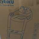 Potty Training Seat SKYROKU Potty Training Toilet with Step Stool Ladder, for Kids Boys Girls Toddlers - Comfortable Safe Potty Seat with Anti-Slip Pads Ladder 8838-Grey