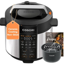 COSORI Pressure Cooker 6QT, Stainless Steel, 9-in-1 Multi Cooker, 12 Safety Features, Ceramic Inner Pot, Rice, Slow Cook, Sous Vide, Saute, 1100W