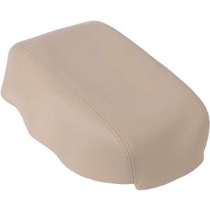 cciyu Beige Leather Center Console Armrest Cover Compatible with 2007-2011 For Toyota Camry