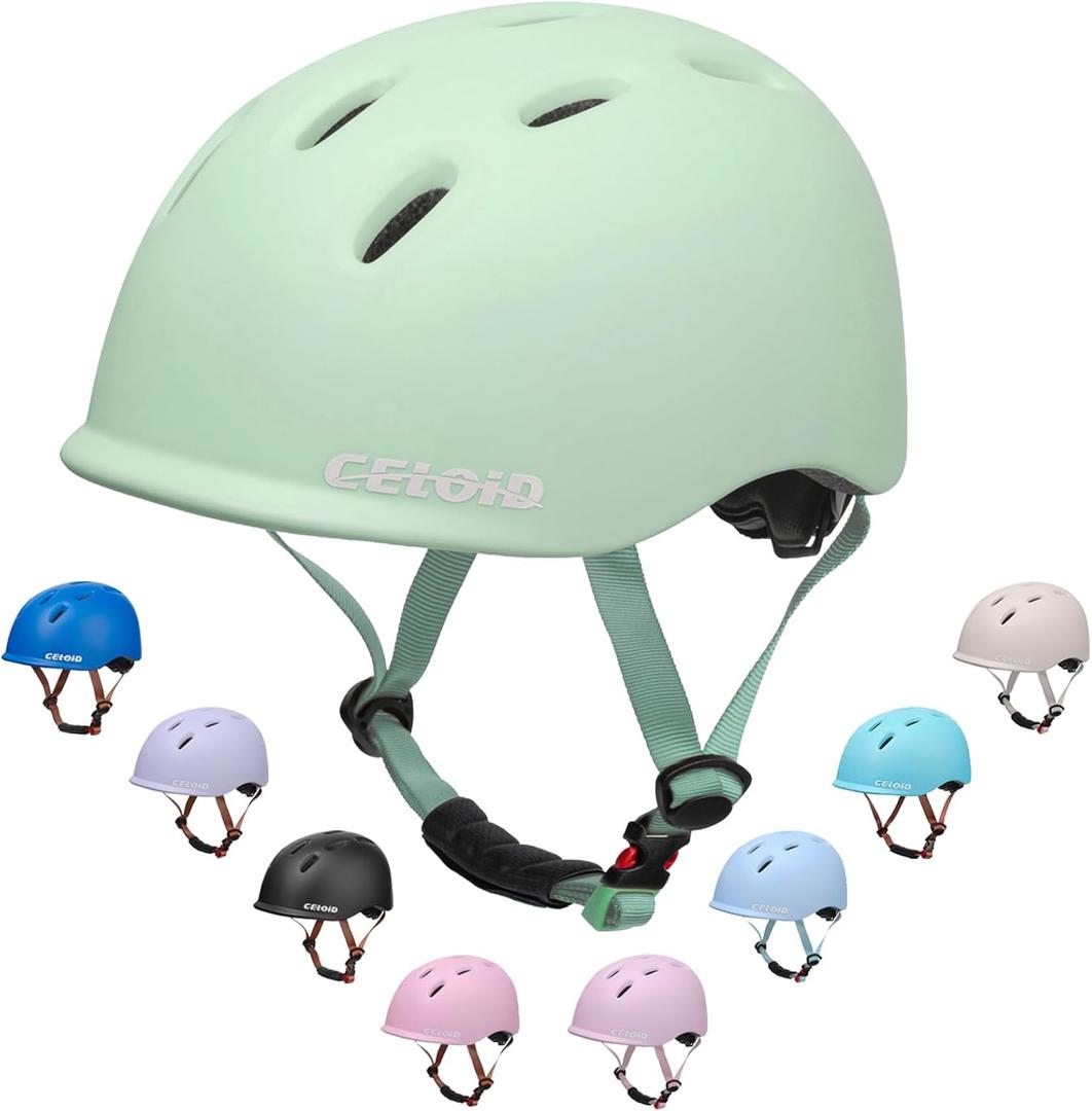 CELOID Kids Bike Helmet, Toddler Cyling Helmets for Ages 5-8 Years Boys Girls, Child Adjustable Multi-Sport Bicycle Skateboard Roller Skate Scooter Rollerblade Balance Skateboarding Helmet, Teal