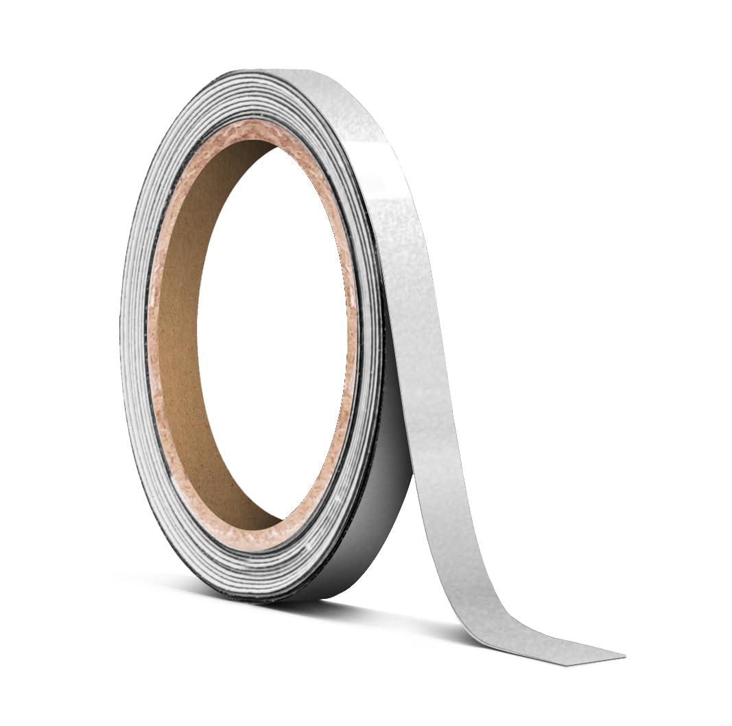 VViViD Vinyl Tape Pinstripe Silver Reflective Gloss Adhesive Automotive Film (1/4" X 20ft)