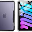 TineeOwl for iPad mini 7 A17 Pro Case, for iPad mini 7th/6th Generation Ultra Thin (2024/2021) Matte Back Clear Case, Flexible TPU, Absorbs Shock, Lightweight, Thin (Black)
