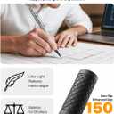 Metal Mechanical Pencil Set - 6PCS 0.7mm Art Mechanical Pencils & 360PCS HB Lead Refills & 3PCS Erasers & 9PCS Eraser Refills, Drawing Mechanical Pencils for Writing, Sketching/With Case (6 Count (Pack of 1))