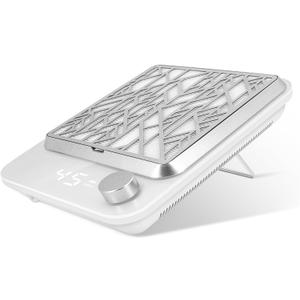 Cordless Nail Dust Collector Rechargeable, Professional Dust Collector Nail Tech Extractor Fan Vacuum Cleaner for Acrylic Nails Dip Powder Removal Home Salon Manicures