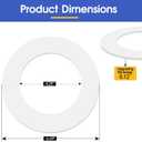 24 Pack Goof Rings for 4 Inch Recessed Lights, Outer Diameter 6.69, Inner Diameter 4.25, Matte White Recessed Lighting Trims for Down Light, Durable Plastic Design, Flush Mount