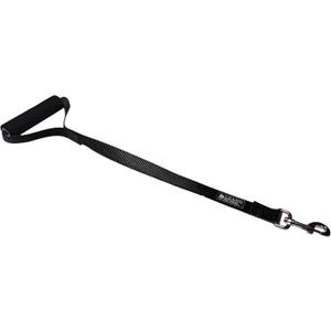 Leash Boss Short Dog Leash With Padded Traffic Handle for Training and Walking | Comfortable Nylon Lead for Large, Medium, Small Dogs (24 Inch, Black)