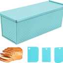Blue Pullman Loaf Pan with Lid, 2.2LB Bread Loaf Pan, PFTE &PFOA Free Non-Stick Surface Ensure Safe and Healthy Baking, Unique and Reliable Bread Pan Add A Touch of Elegance to Your Kitchen