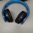 ZIHNIC Bluetooth Headphones Over-Ear, Foldable Wireless and Wired Stereo Headset Micro SD/TF, FM for Cell Phone,PC,Soft Earmuffs &Light Weight for Prolonged Wearing (Black/Blue)