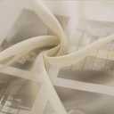 MIULEE Beige Window Valance Sheer Curtains Rod Pocket,Half Voile Drapes Extra Wide for Small Window Kitchen Cafe,One Panel 60" W x 18" L Inch