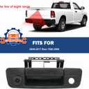 Tailgate Handle Backup Camera Rear View Compatible with 2009-2017 Dodge Ram 1500 2500 3500RCA Connector