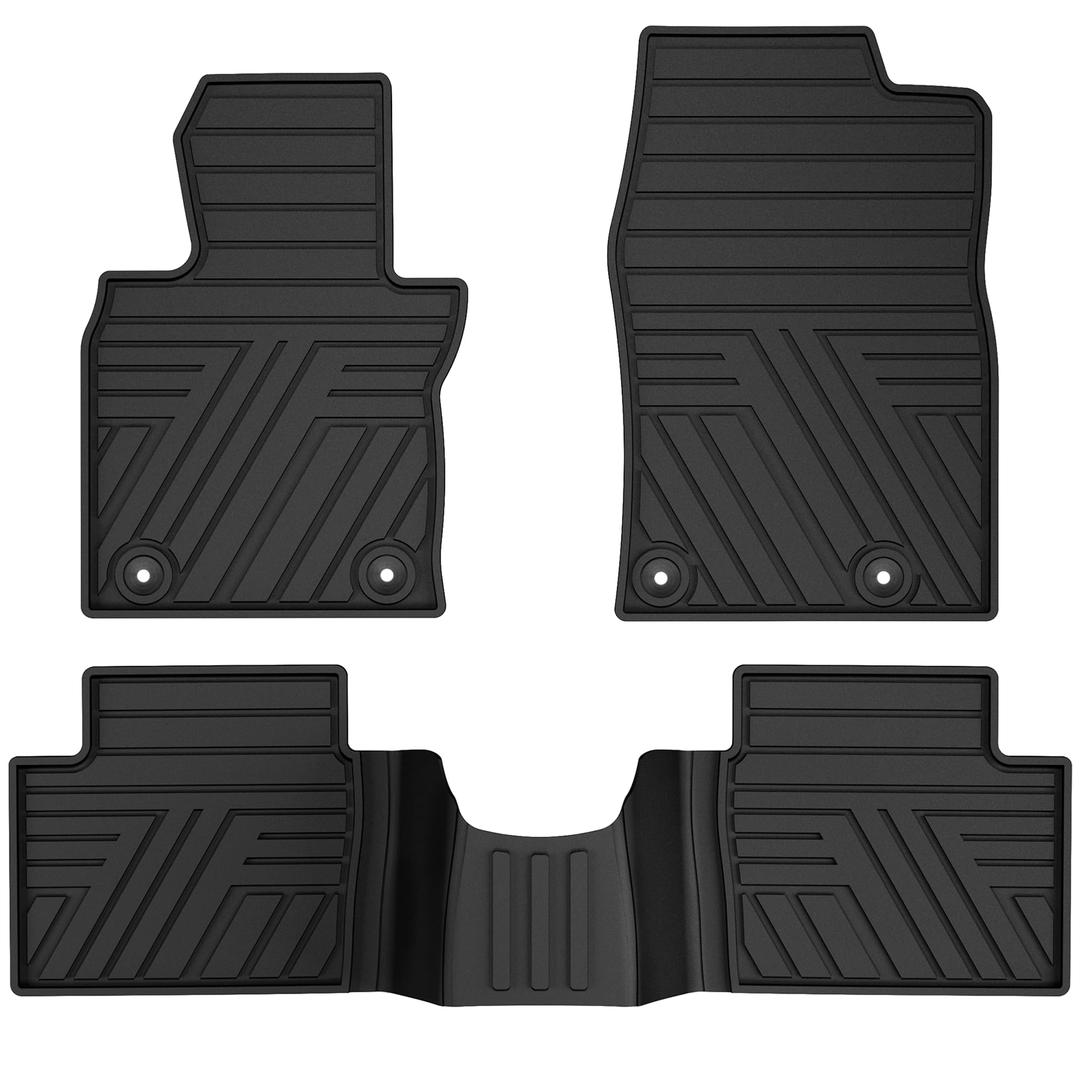 Rubber Floor Mats for Hyundai Santa Fe 2024-2026 Black