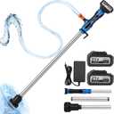 Cordless Stick Water Transfer Pump, with 24000mAh Batteries&Charger, 3/4" Outlet 78.7'' Hose, 770GPH 21V Handheld Water Transfer Pump for Pool/Garden/Pond/Boat/RV/Rain Barrels/Outdoor Draining