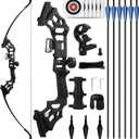 Recurve Bow and Arrow Set for Adults, 3040lbs Right-Handed Archery Kit with Carbon Arrows & Accessories for Outdoor Target Practice