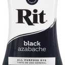 Craft County Rit Dye  8 Oz. Liquid Fabric Dye for Clothing, Dcor, and Crafts, Black (RIT-LIQ-BLK-~CC_BM629)