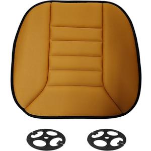 Car Seat Cushion Pad, Memory Foam Automotive Butt Cushion with Non-Slip Silicone Bottom, Breathable Driver Seat Protector for Vehicle, Home and Office Chairs (Orange)