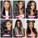 26 inch 13x6 Body Wave Human Hair Wigs Natural Black 180% Density Glueless Wigs HD Transparent Lace Frontal Human Wigs for Women