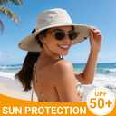 PFFY Sun Beach Hats for Women Men UV Protection Wide Brim Foldable Fishing Sun Bucket Hat Outdoor Essentials