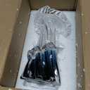 Hand Blown Blue Glass Vase, Unique Art Beautiful Ocean Glass Vase for Home Centerpiece, Coffee Table, Living Room, Office Decor - 9.8" H (Medium)