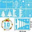 7 x MISS FANTASY Christmas Window Clings Decorations, 10 Sheets Merry Christmas Scene Window Stickers for Glass Window Snowflakes Decals White Winter Snow Scene Xmas Decorations for Home Indoor