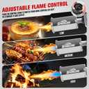 Powerful Propane Torch Gun, Adjustable Flame Thrower Gun for BBQ, Charcoal Lighter, Steak Searing, Campfire, Fire Pit, Outdoor Cooking (Tank Not Included)