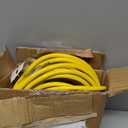 HUANCHAIN 50 ft 14/3 Gauge Heavy Duty Outdoor Extension Cord Waterproof with Lighted, Flexible Cold Weather 3 Prong Electric Cord Outside, 15A 1875W 125V 14AWG SJTW, Yellow, ETL Listed