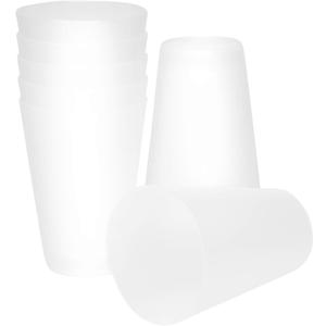Reusable Plastic Party Cups 4PCS, White