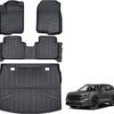 TPE Floor Mats & Cargo Liner for 2023-2026 Honda CRV (Include Hybrid) All-Weather Protection | Full Coverage | Odorless Car Mats & Trunk Tray (Upper Position) Custom Fit Set Accessories - Black
