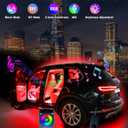 Car LED Lights Interior, RGB Under Dash Foot Well Lighting Kit with DIY Mode, Mult-Color Light for Car with APP Control and Button Control, Music Sync USB 5V DC