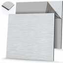 Blulu 2 Pcs Aluminum Composite Panel, 1/8" Thick Rectangle Aluminum Plastic Composite Sheet Plate for Industry Crafting Handcraft DIY Projects, Brushed Silver (24"x24")