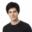 STfantasy Black Lace Front Mens Wigs 6X4X0.5 T Part Lace Short Wigs with 150% Density Side Part Synthetic Hair for Men Man Male Daily Used Costume Party Halloween Cosplay Updated Soft Hair