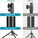 InnoGear Microphone Stand, Tripod Boom Arm Floor Mic Stand Height Adjustable Heavy Duty with Carrying Bag 2 Mic Clips 3/8" to 5/8" Adapter for Singing Podcast for Blue Yeti Shure SM58 SM48 Samson Q2U