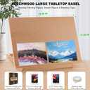 Tabletop Easel for Painting, 24.88"x17.28" Extra Large Adjustable Beechwood Drawing Board, Art Easel for Painting Sketching and Display Stand, Ideal for Diamond Art