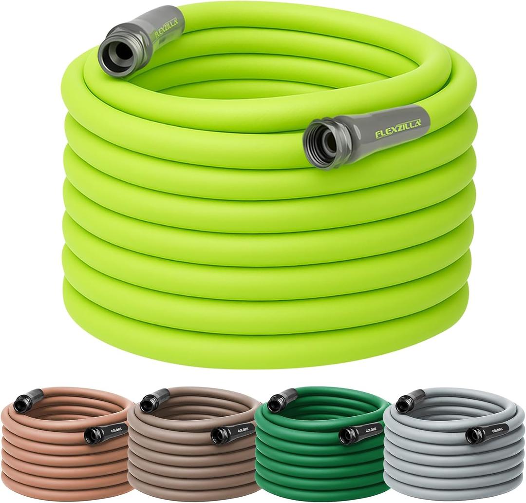 Flexzilla Garden Hose 5/8 in. x 100 ft., Lightweight All-Weather Water Hose, Durable and Flexible, Leak-Free Connections (Chartreuse)