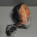 Hairingrid 26"-28" Mannequin Head Hair Styling Training Manikin Cosmetology Doll Head Synthetic Fiber Hair and Free Clamp Holder (Black)