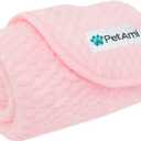 PetAmi Waterproof Dog Blanket, Leakproof Puppy Blanket for Small Medium Dogs, Furniture Sofa Couch Cover Protector, Fleece Pet Throw for Indoor Cat Kitten, Reversible Washable Soft Plush, Medium 29x40 Pink