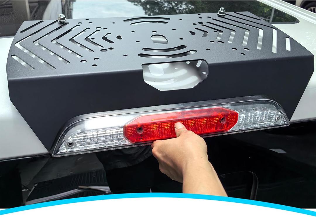 Metal Drill-Free Light Bar Cab Mount,Fit for Magnetic Strobe Light Bar and Magnetic Antenna,Compatible with Ford F150 (2015+), Ford F250 - F550 (2017+) Replace for Ford Accessories