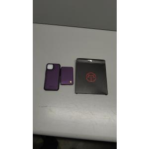 Compatible with Magsafe for iPhone 14 Wallet Case Magnetic Card Holder, RFID Blocking 2 in 1 Detachable Kickstand Shockproof Case for Women Men, Purple