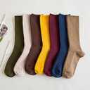 Hycome 6 Pairs Comfortable Casual Cotton Socks for Women, Girls and Students (Fit Women Girls Shoe Size 5-9) (Gray)