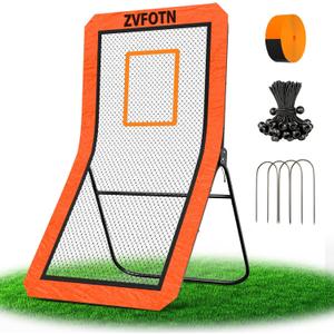 Lacrosse Rebounder net for Backyard, 4x7FT Adjustable Net with 5 Angles & Target Stripe,Durable Multi-Sport Practice Tool for Soccer Baseball Volleyball Training Equipment