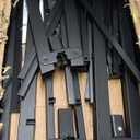 4 Inch Full Bed Frame, Platform Bed Frames with Metal Gaskets, Anti-Slip Mattress Stopper, No Box Spring Needed, Heavy Duty Steel Slat Support, Round Corner Leg, Easy Assembly, Black